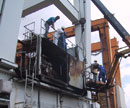 Diak engineers dismantling a fire damaged powerhouse