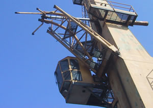 broken crane