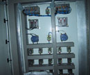 Diak designed and built boiler control panel (rear view)